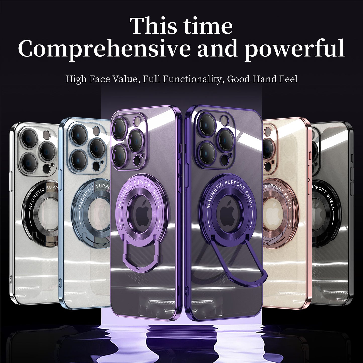 GuardianArmor™ Magnetic Stand Holder Transparent Case For iPhone