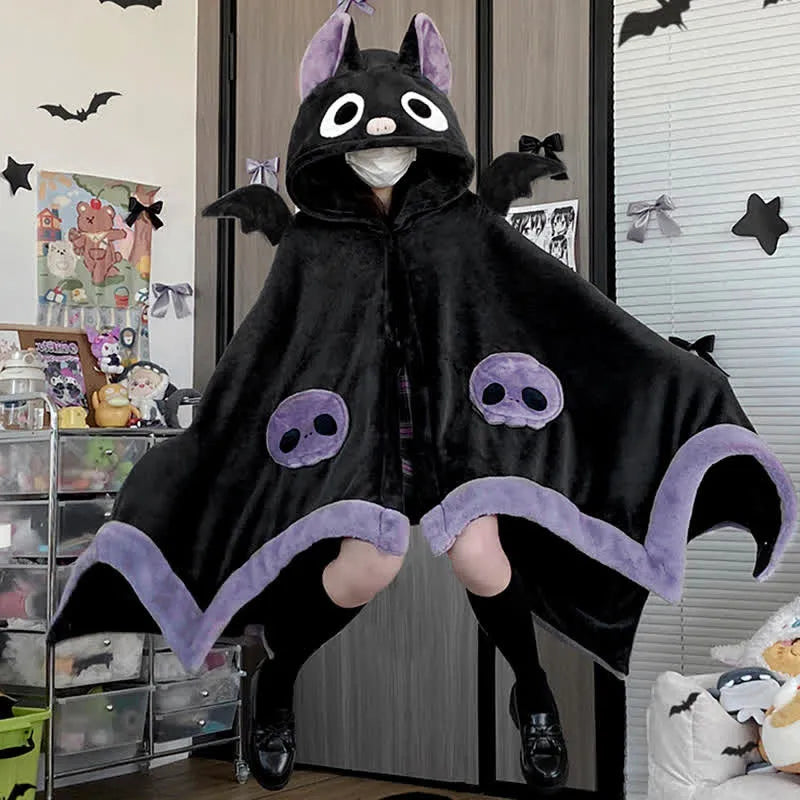 🔥LAST DAY 60% OFF🔥2023 Cartoon Bat Wearable Hooded Blanket