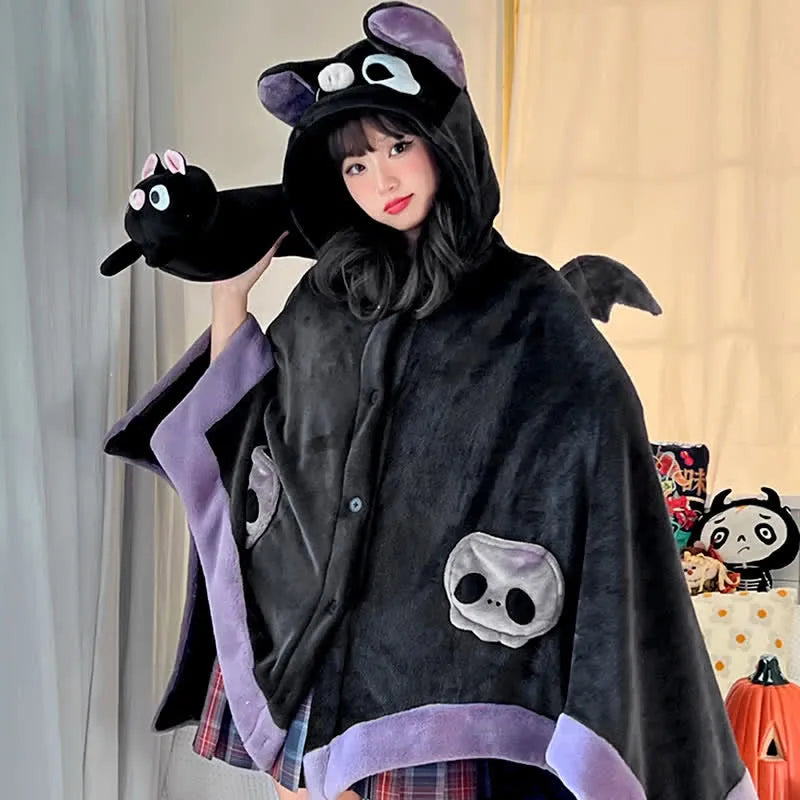 🔥LAST DAY 60% OFF🔥2023 Cartoon Bat Wearable Hooded Blanket