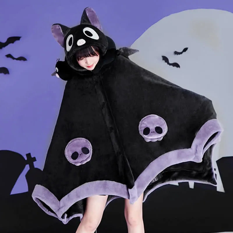 🔥LAST DAY 60% OFF🔥2023 Cartoon Bat Wearable Hooded Blanket