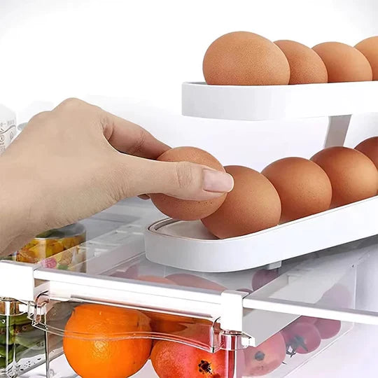 EggFlow™🥚Automatic Scrolling Egg Rack Holder Storage Box