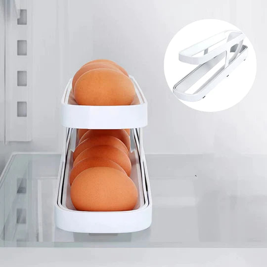 EggFlow™🥚Automatic Scrolling Egg Rack Holder Storage Box