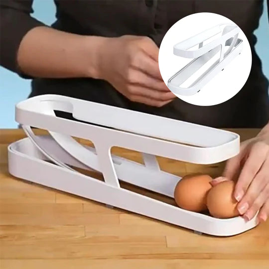 EggFlow™🥚Automatic Scrolling Egg Rack Holder Storage Box