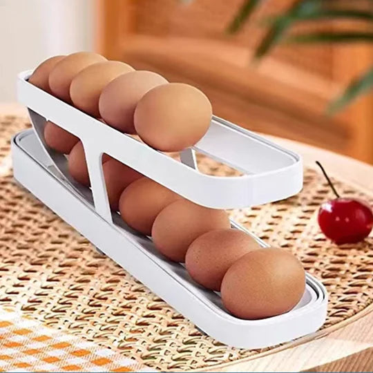 EggFlow™🥚Automatic Scrolling Egg Rack Holder Storage Box