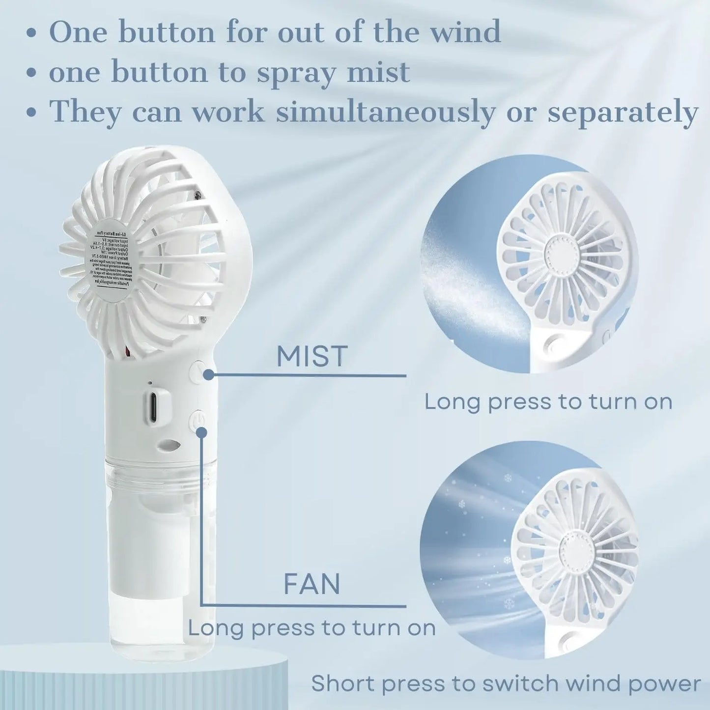 IceMist™ NEW Portable Mist Mini Cooler Fan