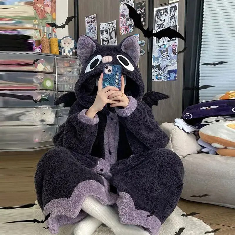 🔥LAST DAY 60% OFF🔥2023 Cartoon Bat Wearable Hooded Blanket