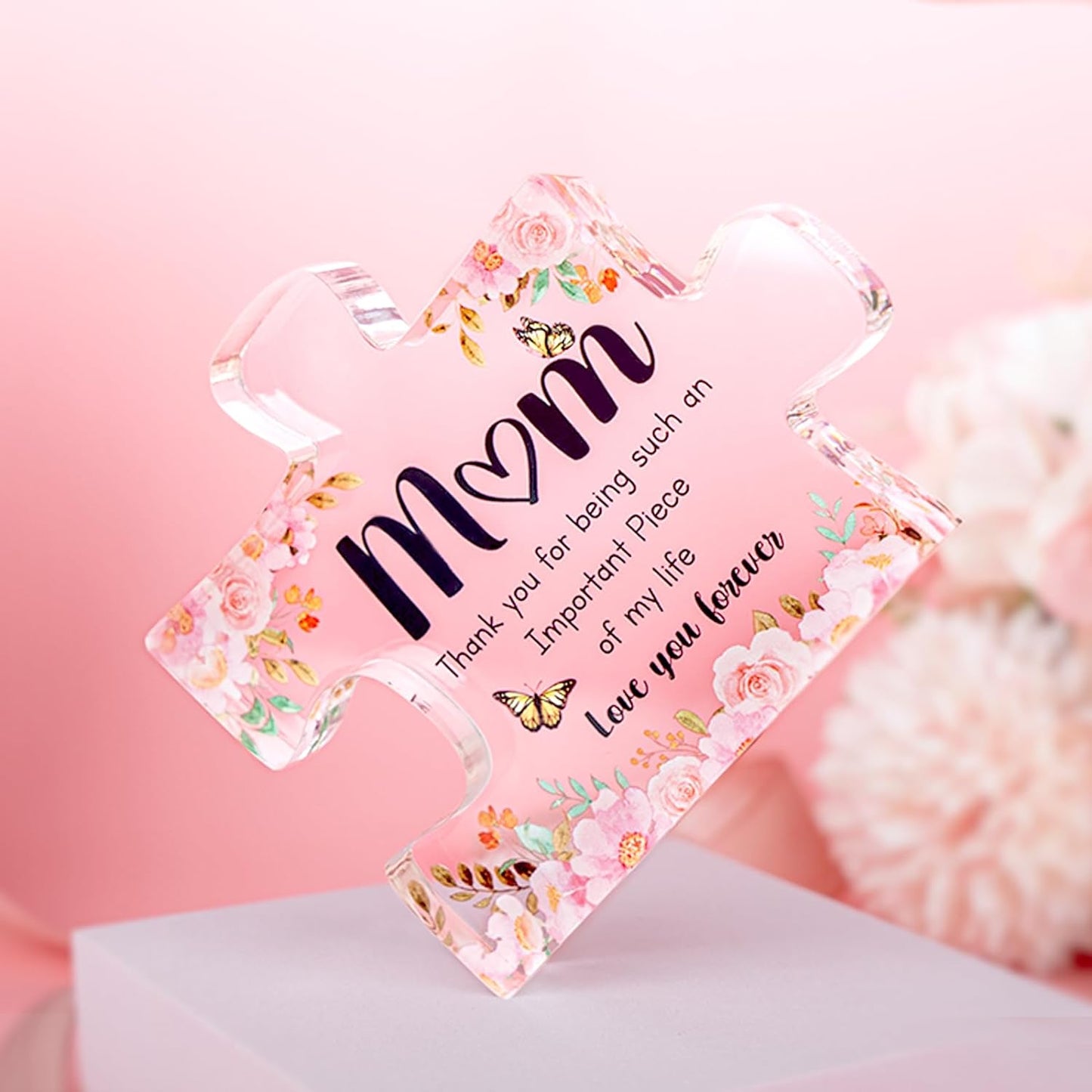 Acrylic Puzzle Piece For Mom | Sparkly Lights™