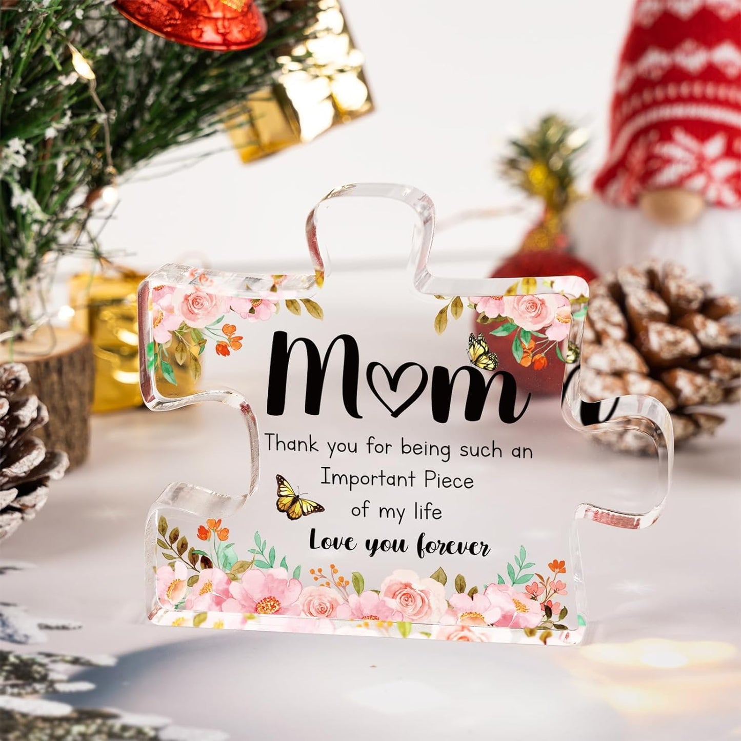 Acrylic Puzzle Piece For Mom | Sparkly Lights™