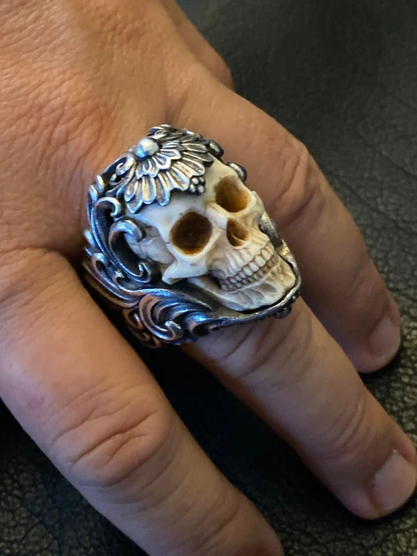 🔥LAST DAY 60% OFF🔥 DarkEmbrace™💀Vintage Armor Antler Skull Ring