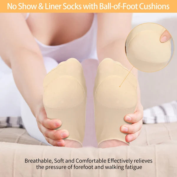 PediReliefMaster™ Sock-Style Ball of Foot Cushions for Women