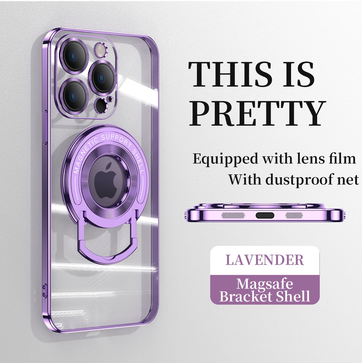 GuardianArmor™ Magnetic Stand Holder Transparent Case For iPhone