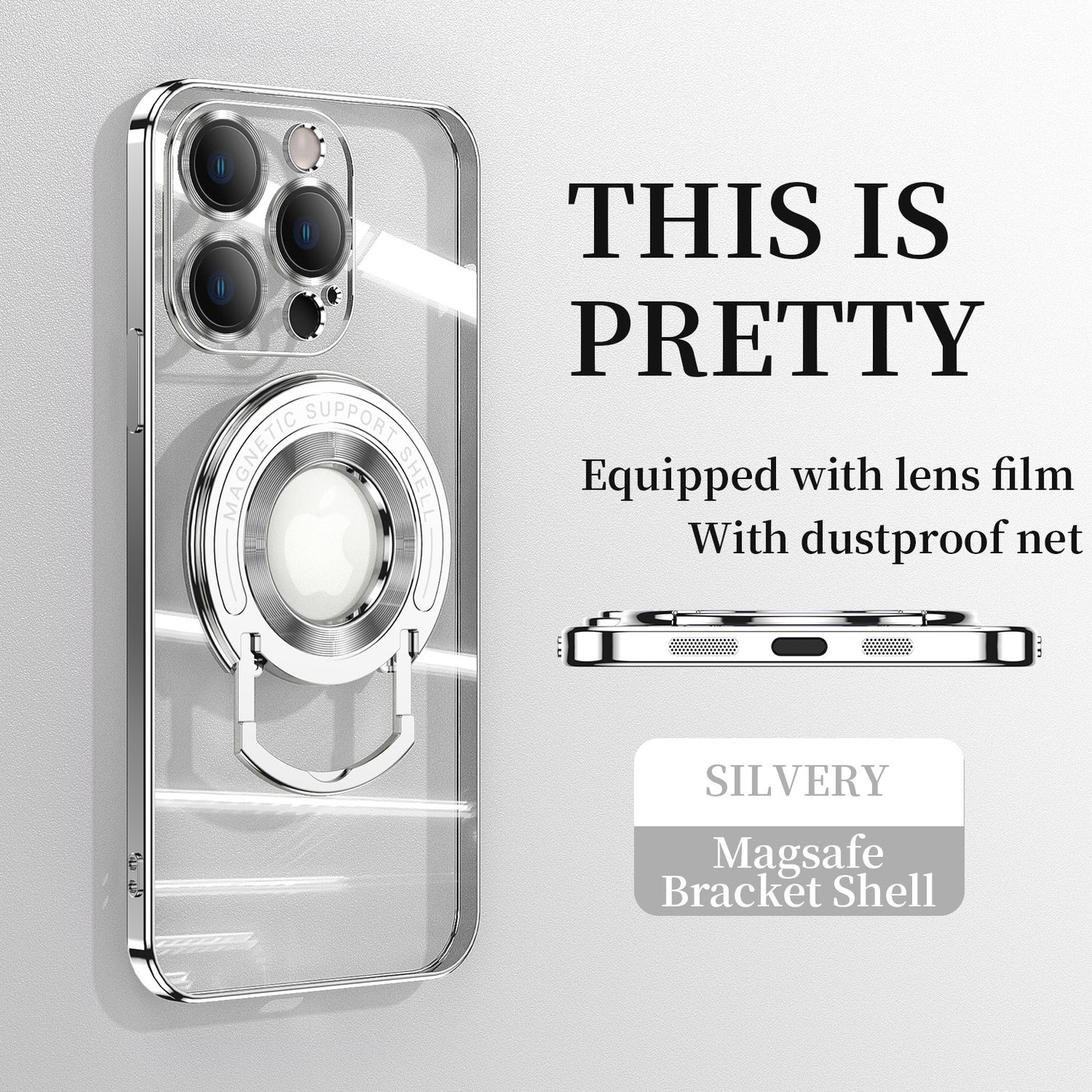 GuardianArmor™ Magnetic Stand Holder Transparent Case For iPhone