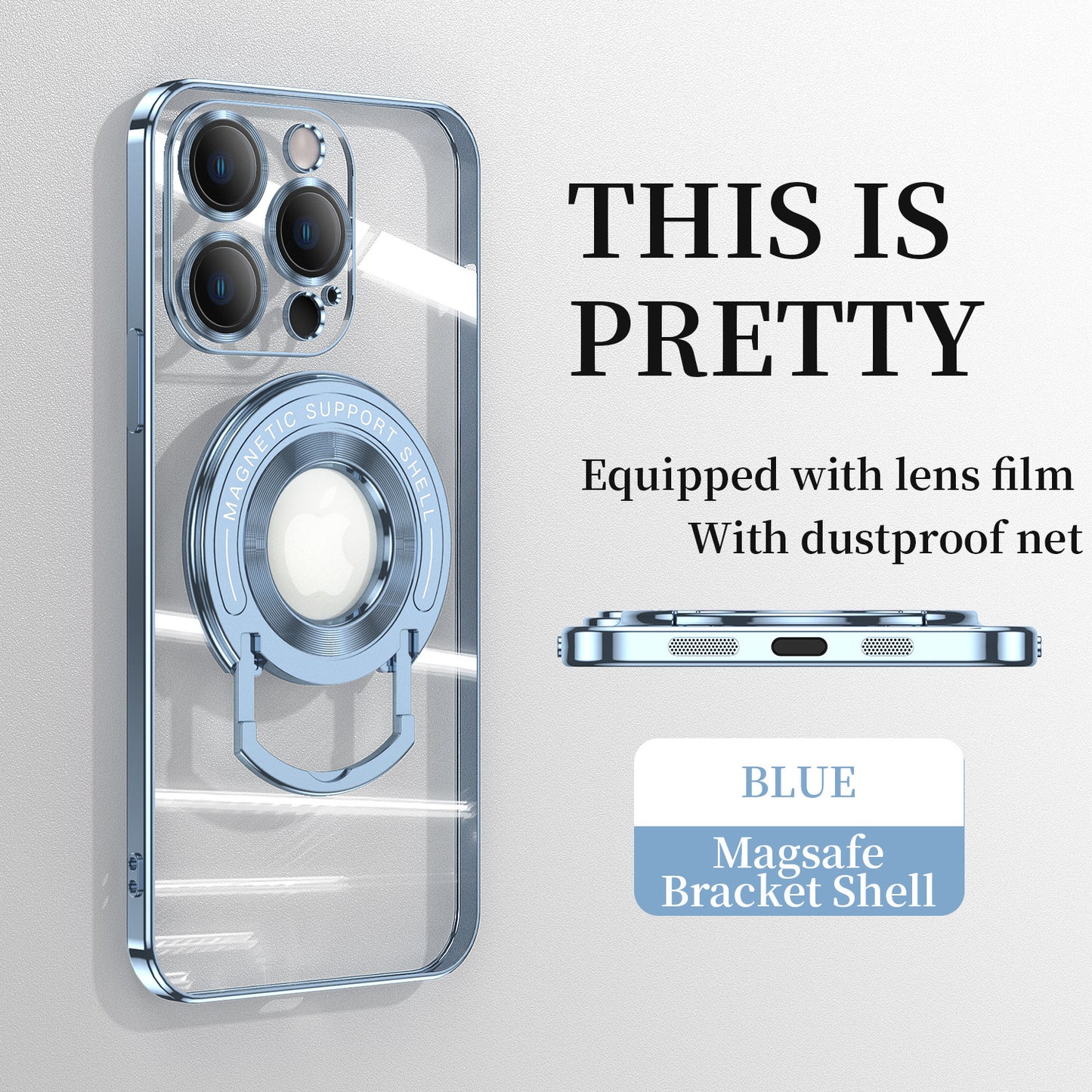 GuardianArmor™ Magnetic Stand Holder Transparent Case For iPhone