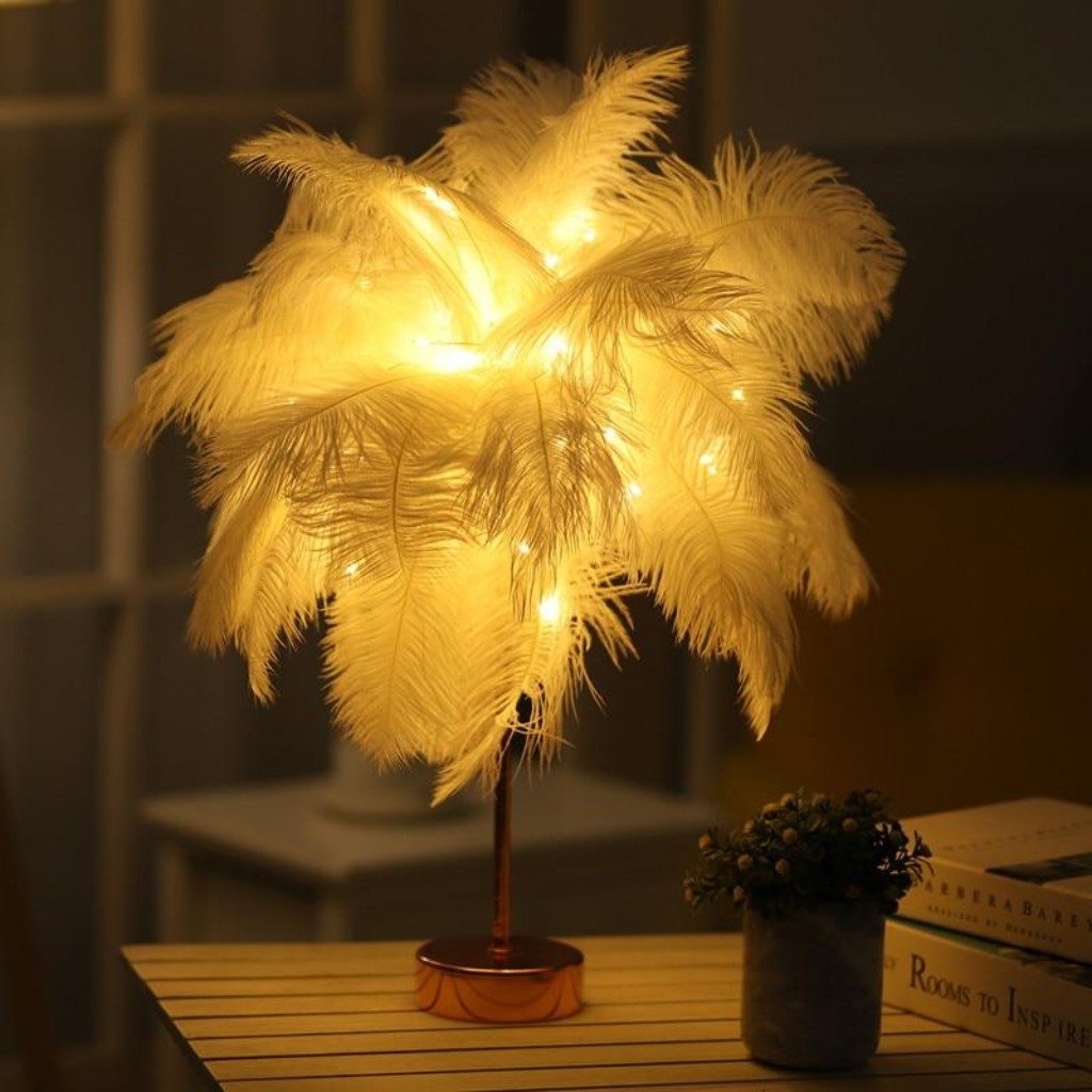 Feder palme RC Lampe | Funkelnde Lichter™