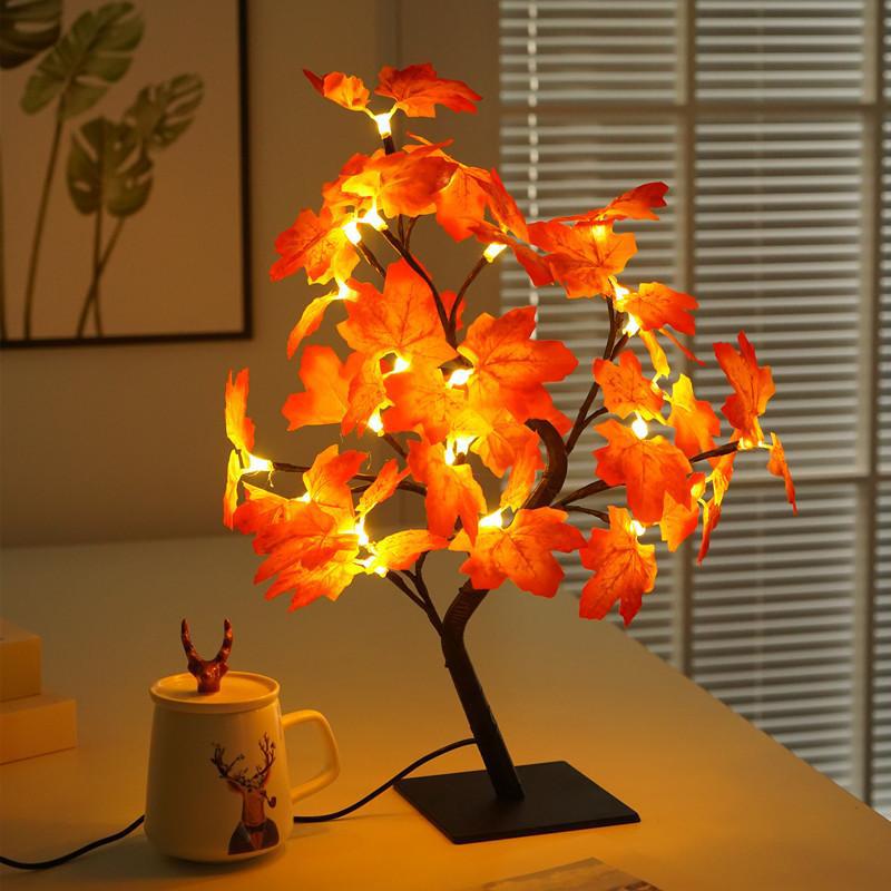 Herbst Ahornblätter LED-Lampe