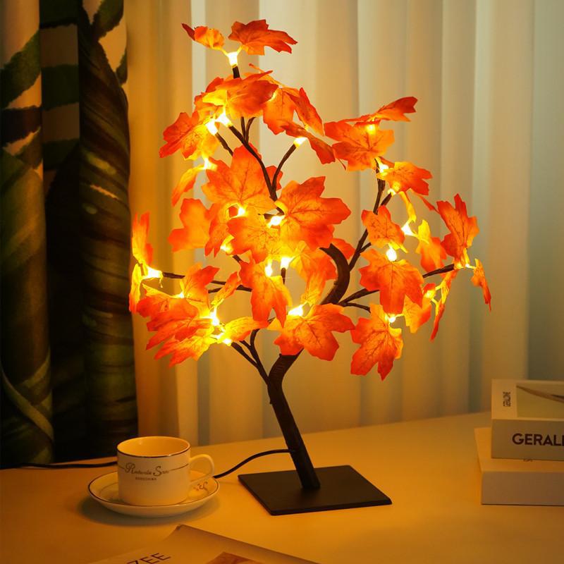 Herbst Ahornblätter LED-Lampe