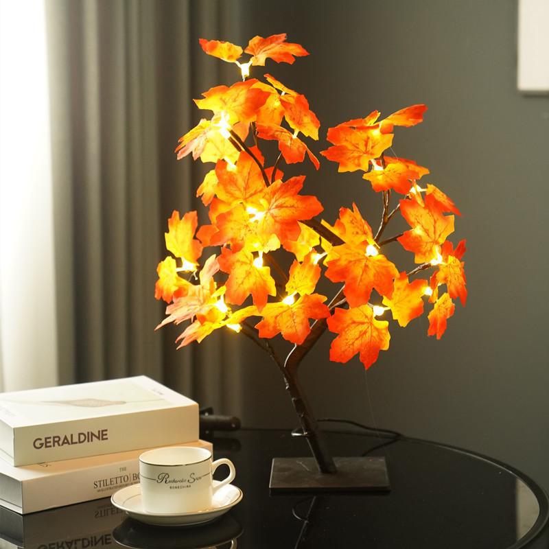 Herbst Ahornblätter LED-Lampe