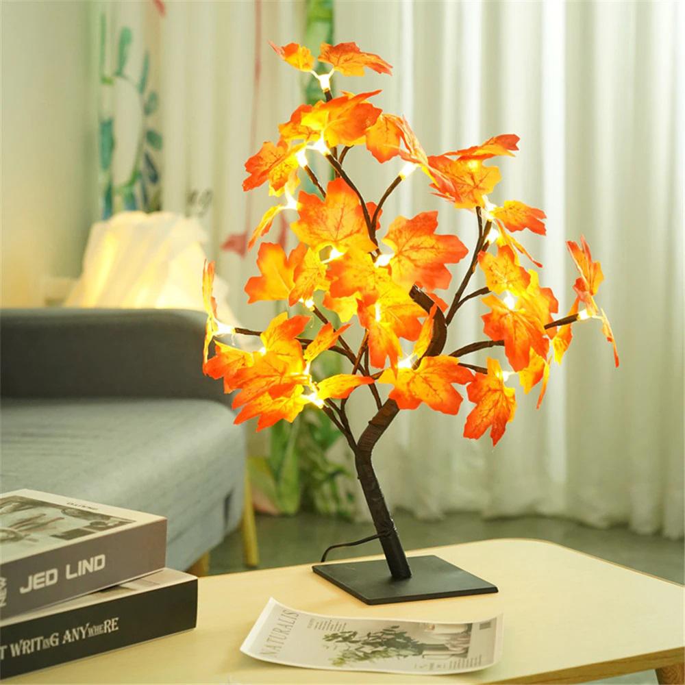 Autumn Maple Leaves LED Lamp