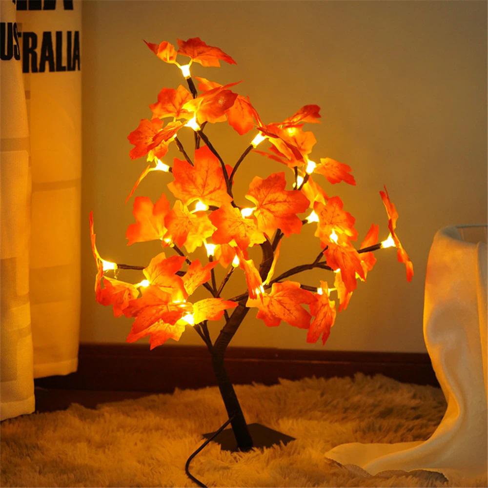 Herbst Ahornblätter LED-Lampe