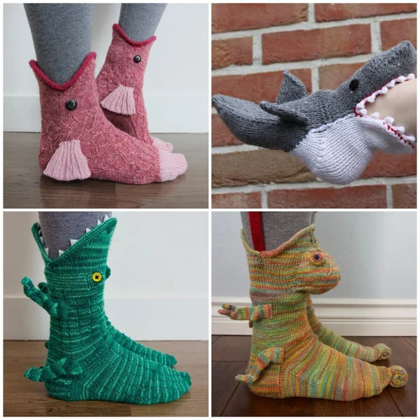 🎉 Last Day 70% OFF 🎉3D Knit Crocodile Socks